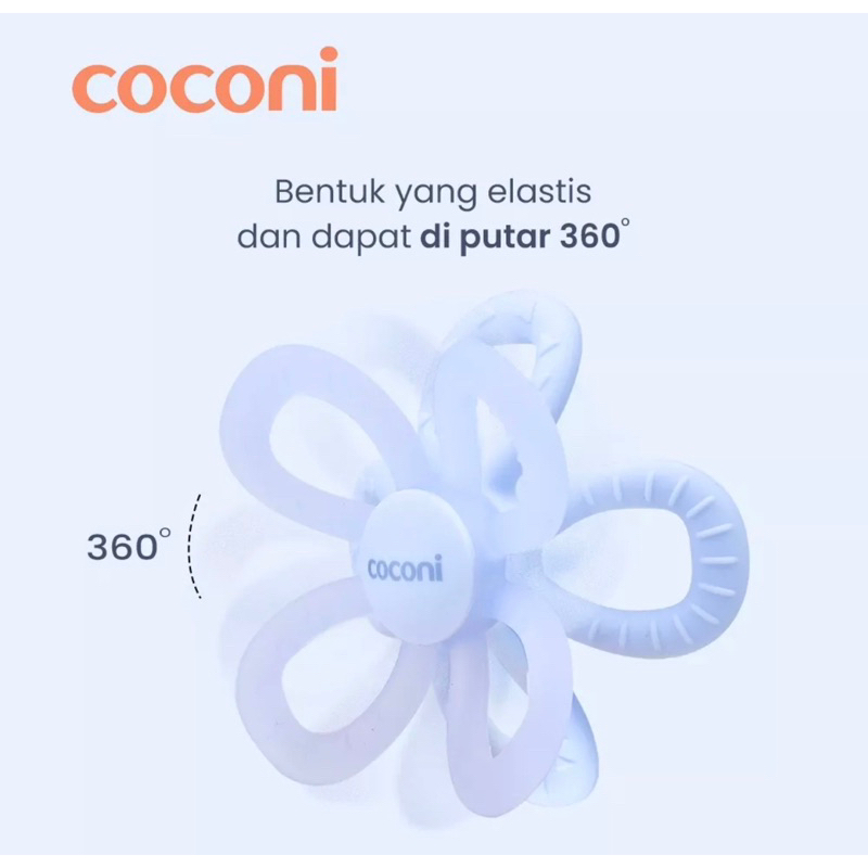 Coconi Manhattan Toy Sensory Teether with Case / Gigitan Bayi Silicone Lembut