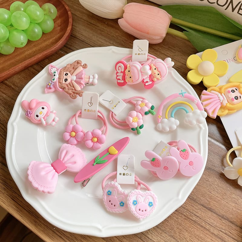 15 pcs/set Jepitan kartun Ikat Rambut Anak Wanita