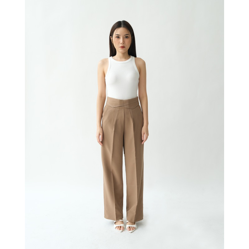 Niche The Label - Morgan Pants in Dusky Cream - Celana Kulot Wanita