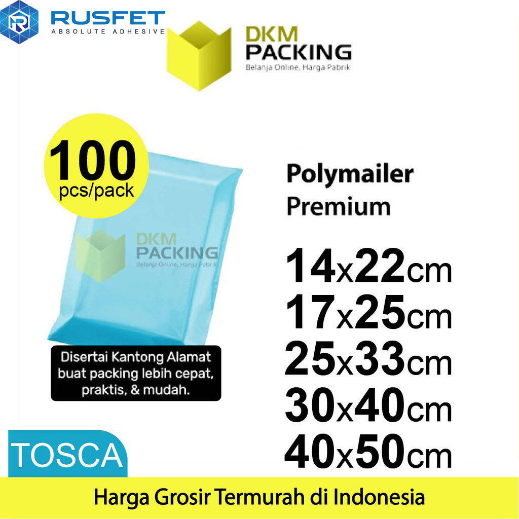 

Polymailer TOSCA Amplop Plastik Packing Olshop PREMIUM / TERMURAH / SATUAN