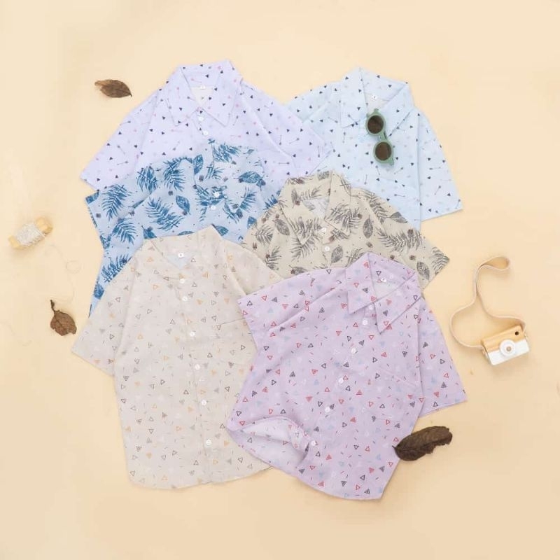 3-12 Tahun Kemeja Anak Laki Laki kode XAN XEN | Kemeja Anak motif Katun Poplin