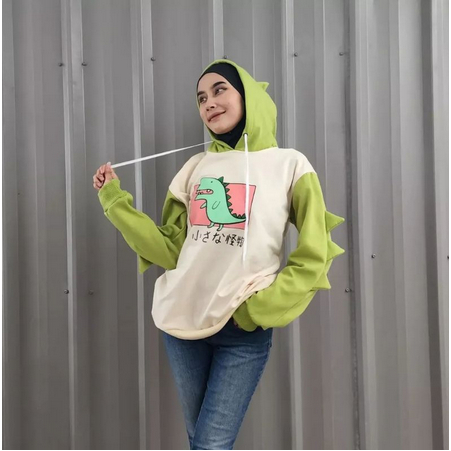 Hoodie Kostum Karakter Lucu DINO - Jaket Hoodie Oversize Lucu Dinosaurus