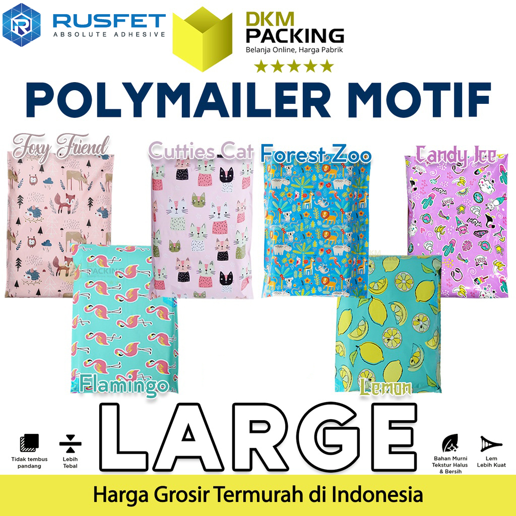 

Polymailer LARGE Amplop Plastik Packing Besar Polimailer PREMIUM SATUAN