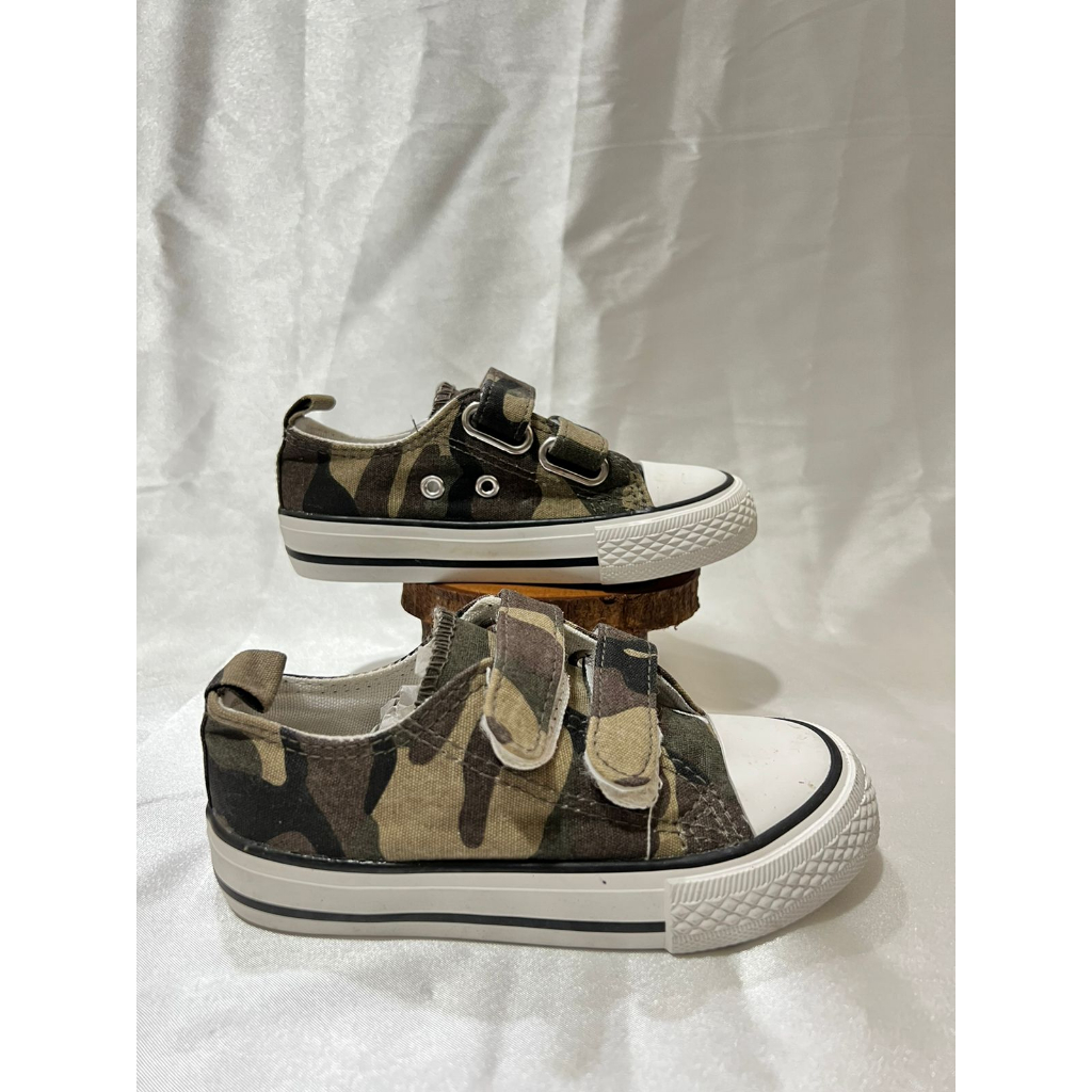 SA-005 IMPORT Sepatu Anak Laki Laki / Sneaker Velcro Anak Motif Army Ukuran 22-27