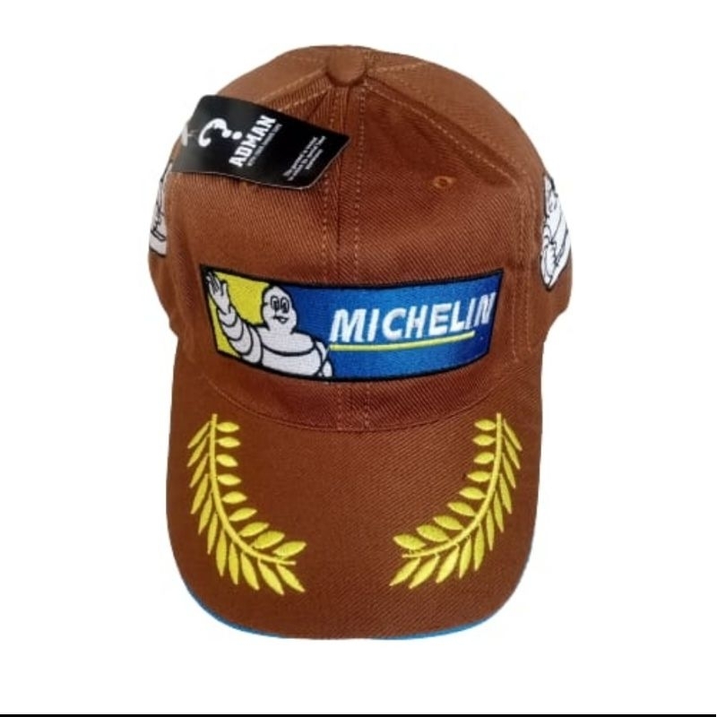 Topi baseball motogp michelin podium warna cokelat limited edition topi langka