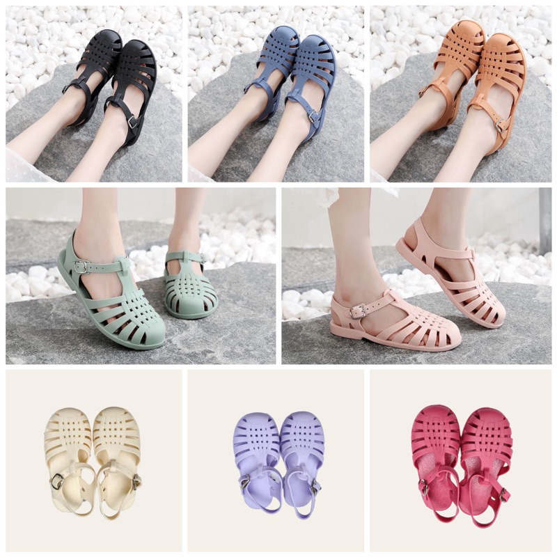 meisha doff jelly dewasa/sandal jelly wanita/sandal karet anti slip/sandal kekinian korea/jelly shoes import/sepatu sandal slippers/sepatu sandal couple mom and kids/sandal lucu/ sepatu anak lucu