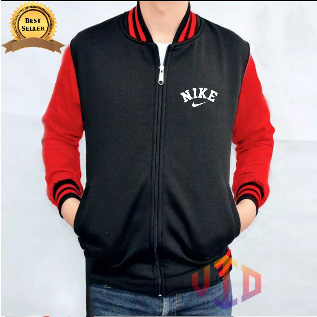 NEW...JAKET BISSBOLL Resleting NIKE 0001 Motif PUTIH/ Sweatshirt Hoodie Pria/Wanita//Switer  Trendi 