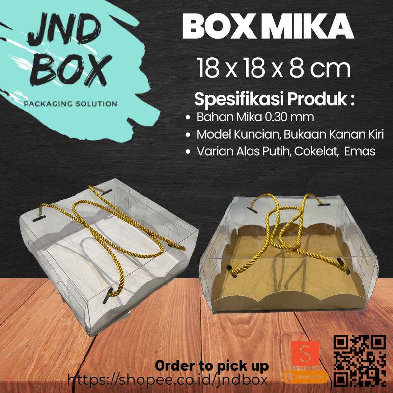 Box Mika Doskue 18 x 18 x 8 cm (Min Order 2 Pcs)