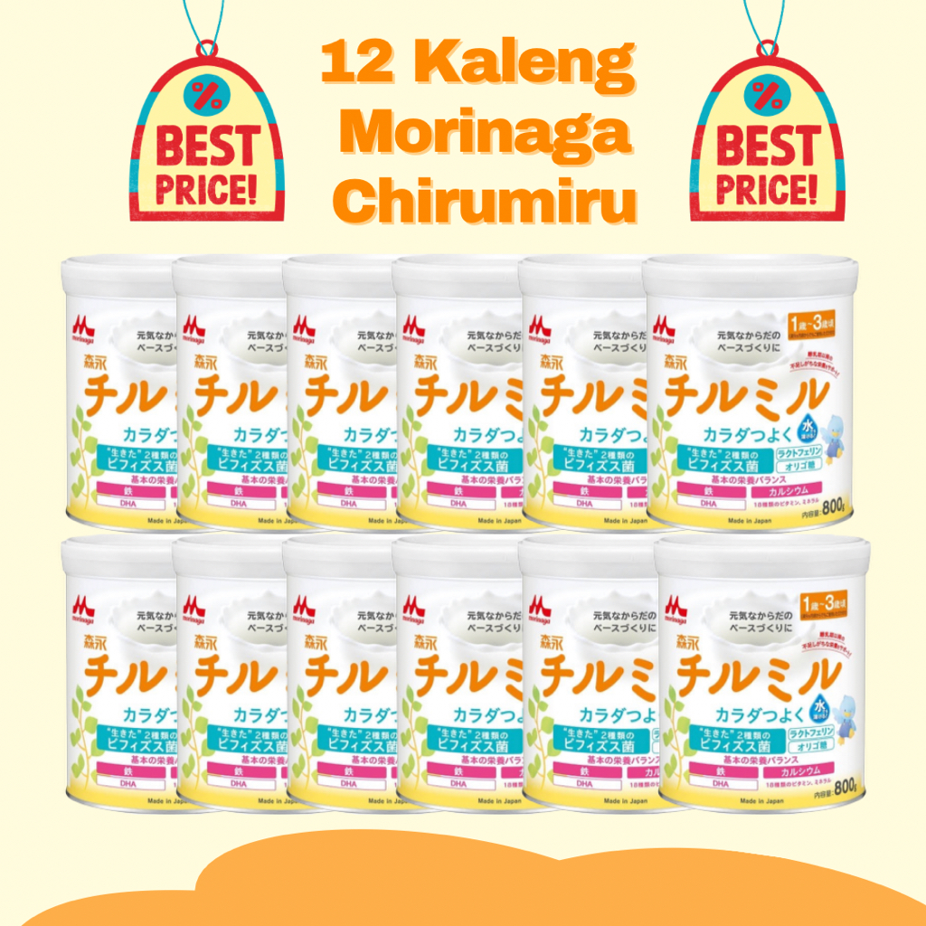 Susu Formula Jepang Morinaga Chirumiru Ayumi (12 bln+) GROSIR 12 kaleng