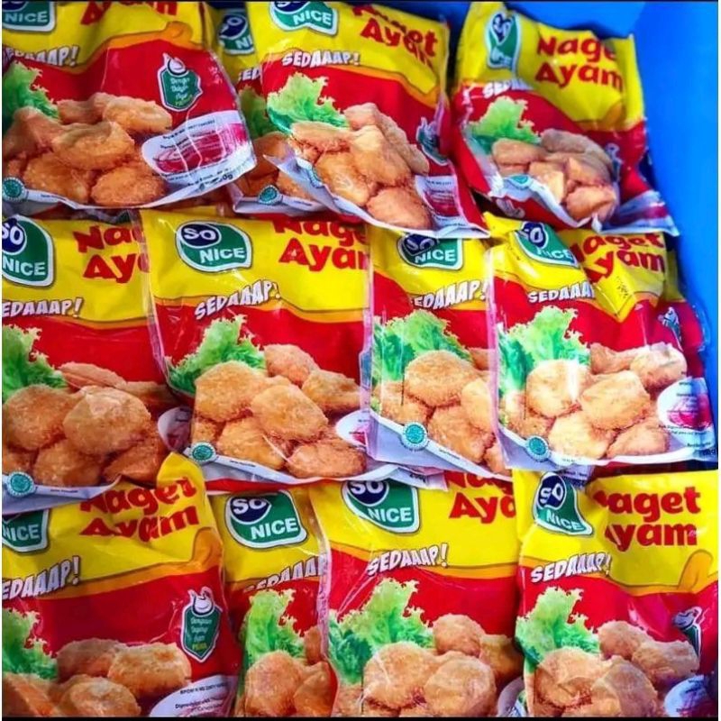 nugget ayam so nice 500gr dan 250 gr frozen food