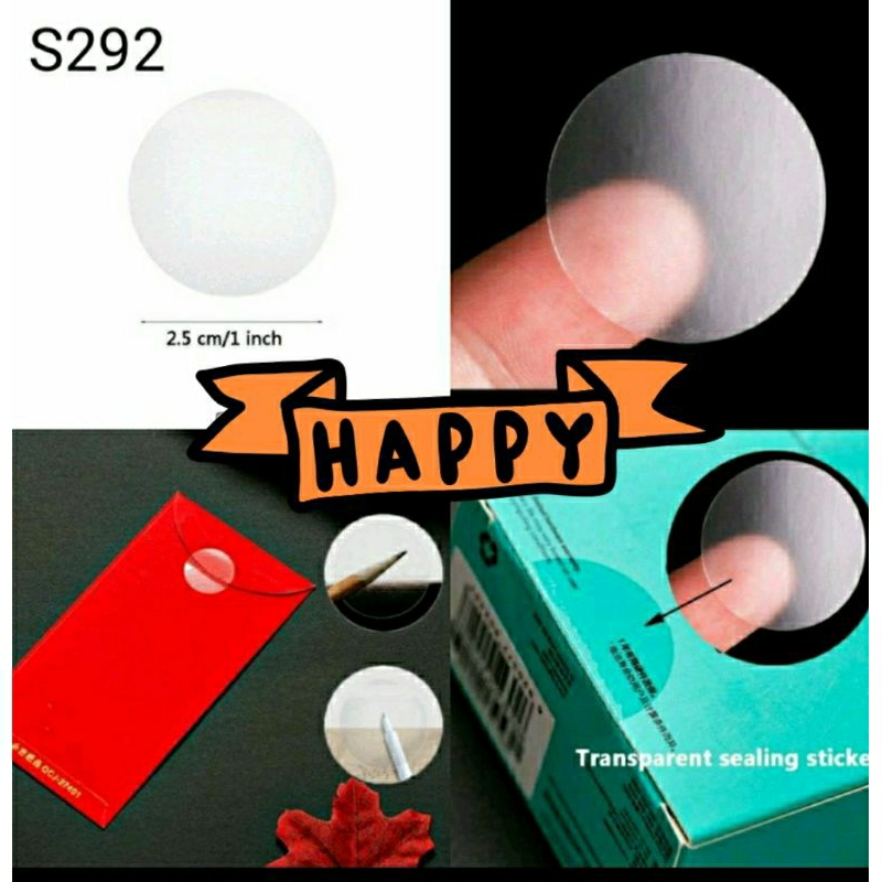 

500pc stiker segel transparant , segel produk kemasan