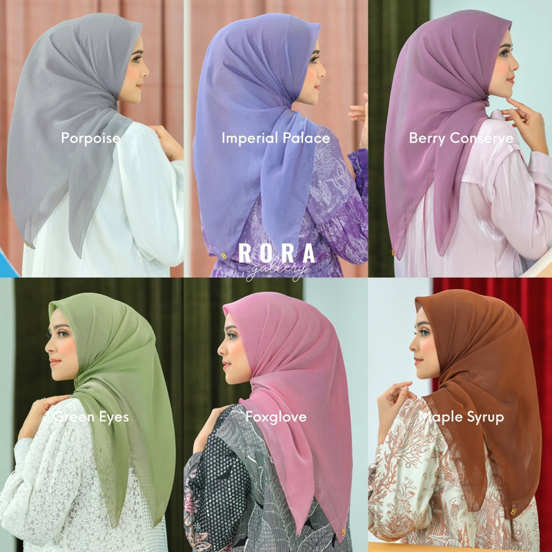 Buttonscarves KELLY SQUARE SERIES | HIJAB VOAL SEGIEMPAT | JILBAB POLOS SEGI EMPAT LASERCUT | KERUDU