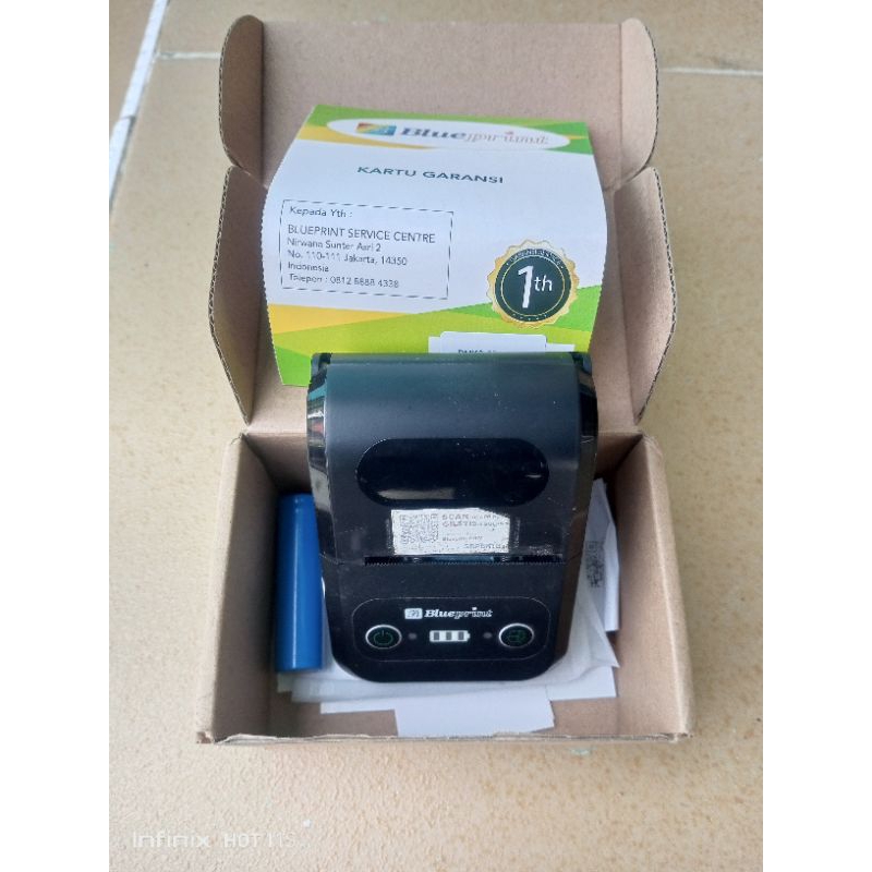 Blueprint Thermal, cetak resi, second