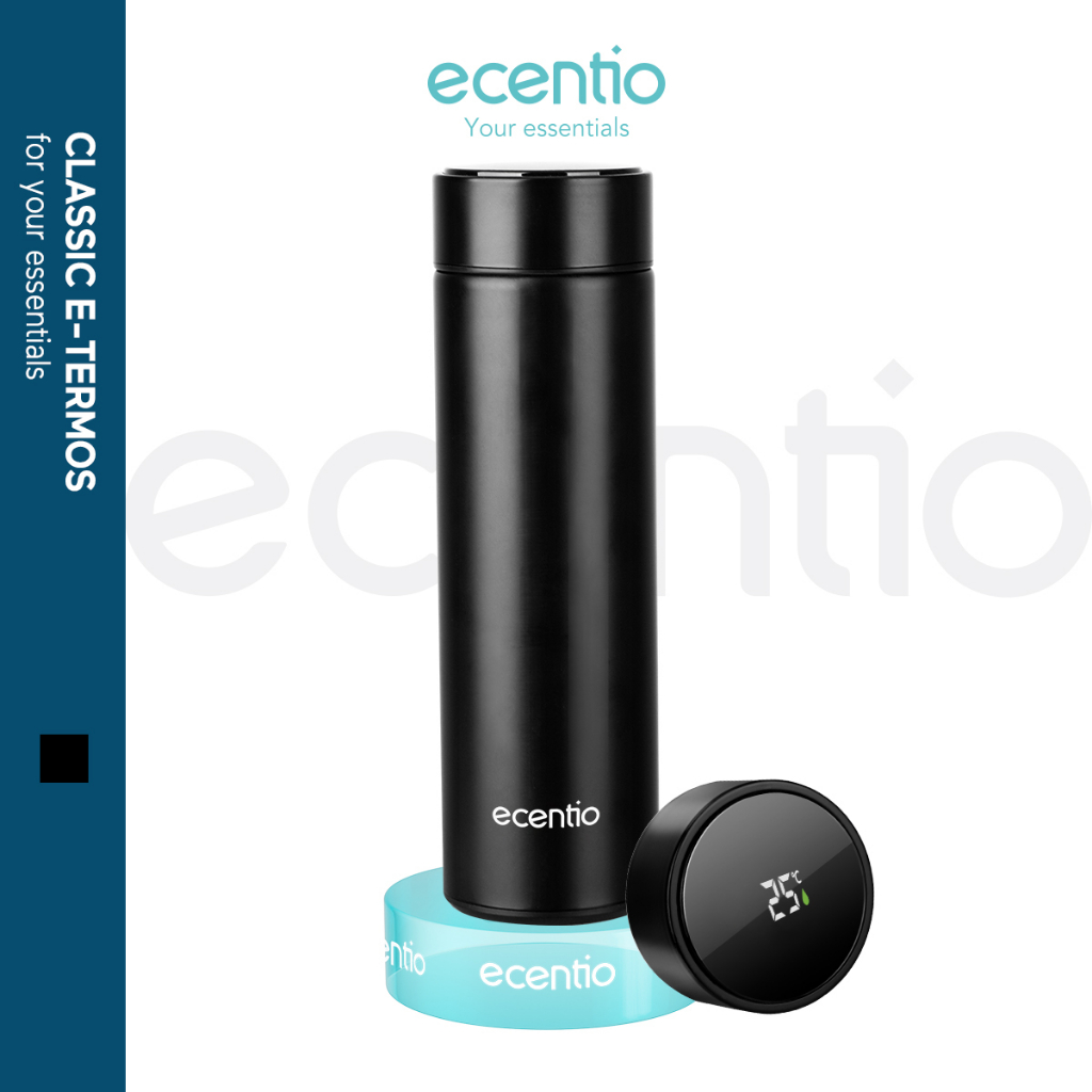 ECENTIO TERMOS AIR PANAS 304 STAINLESS VACUUM FLASK BOTOL 500ML LED DISPLAY /TUMBLER CERDAS LED SUHU