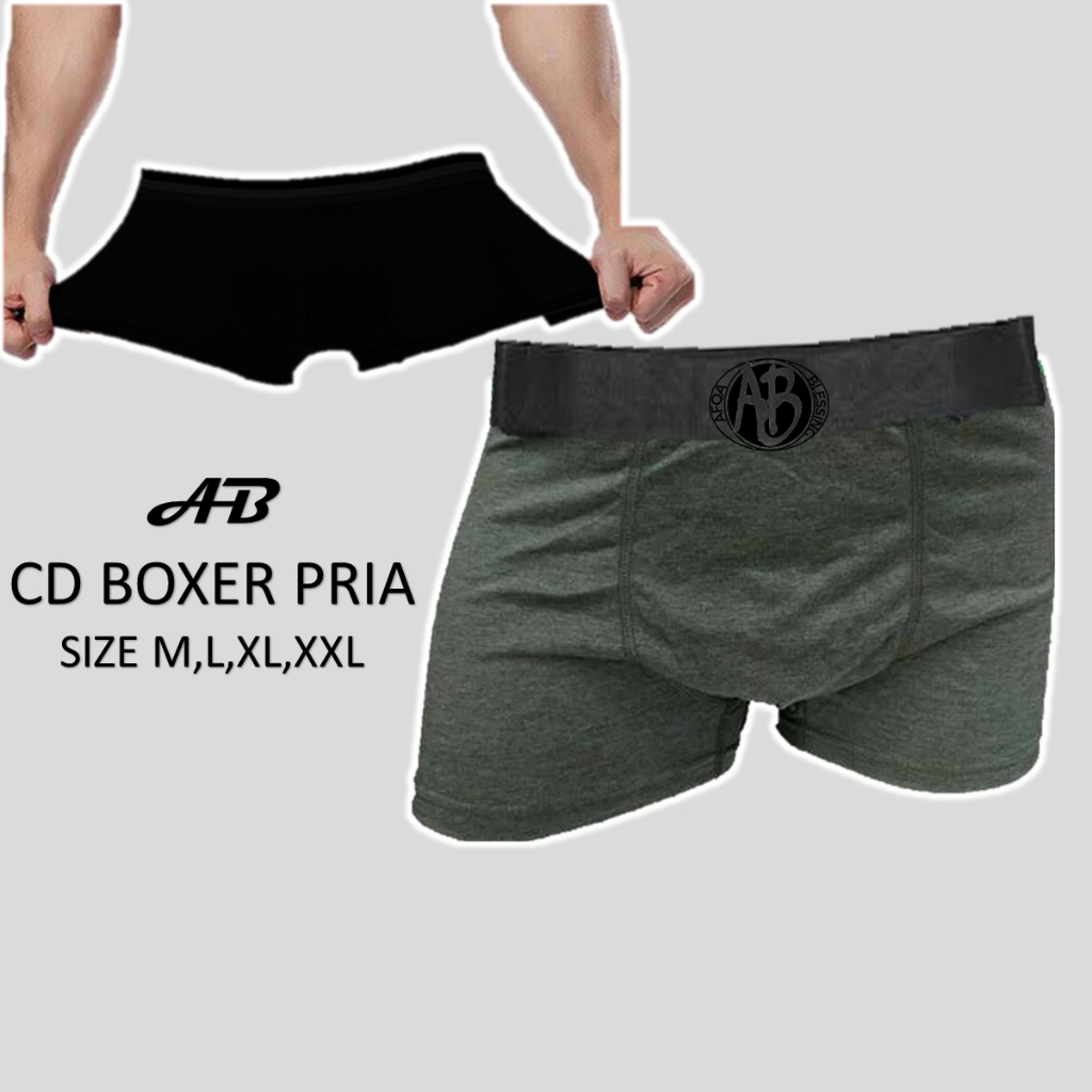 BOXER PRIA CD LAKI LAKI LEMBARAN POLOS MEN