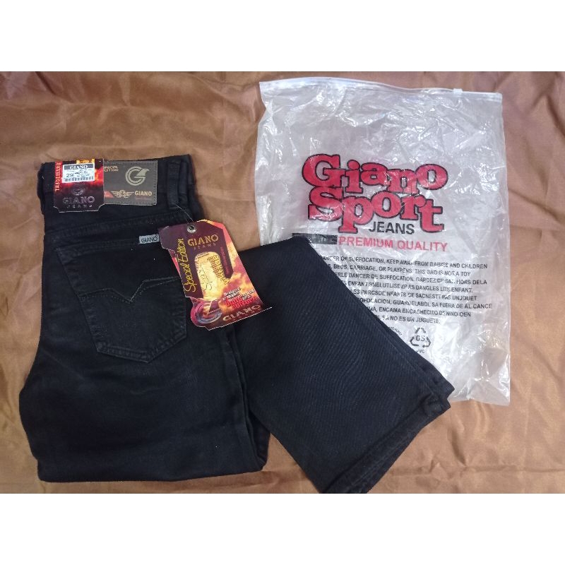 GIANO SPORT HITAM CELANA GIANO HITAM CELANA REGULER PRIA CELANA JEANS PRIA CELANA GIANO