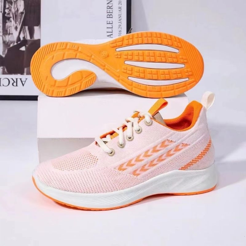 { EJ} Sepatu Olahraga wanita Rajut Sneakers Warna warni