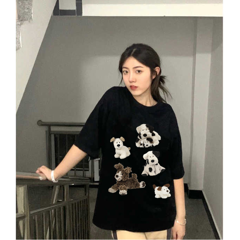 Kaos Atasan Wanita Lengan Pendek Oversize Printed T-shirt Baju Wanita Kekinian Korean Style