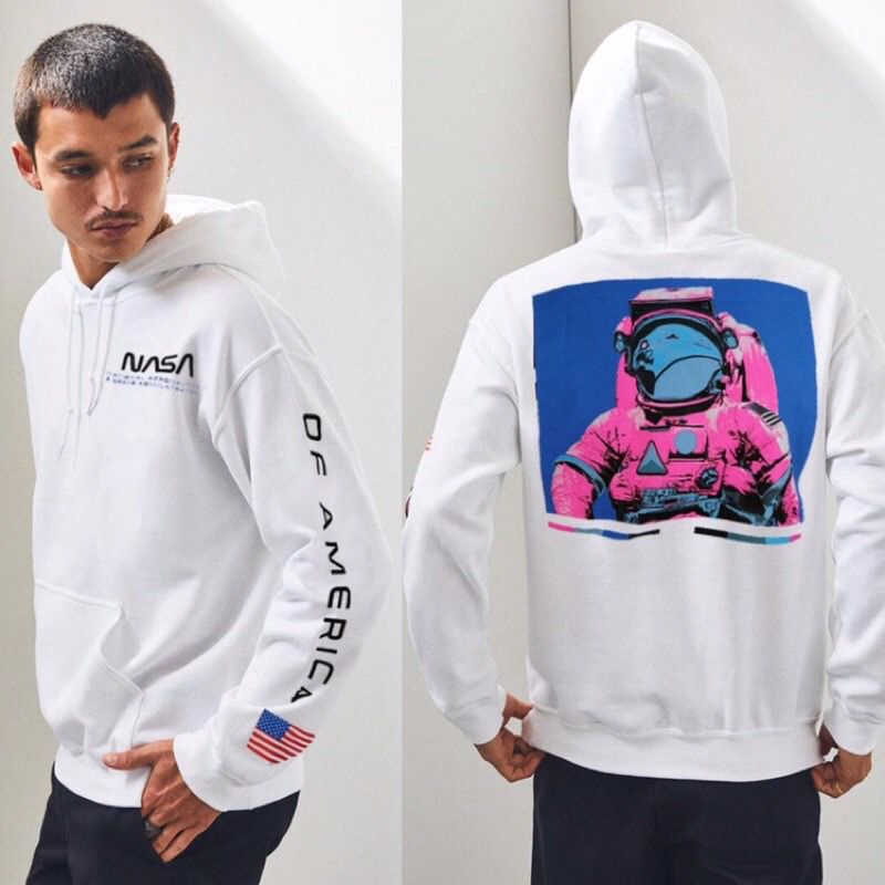 NASA Hoodie Black or white