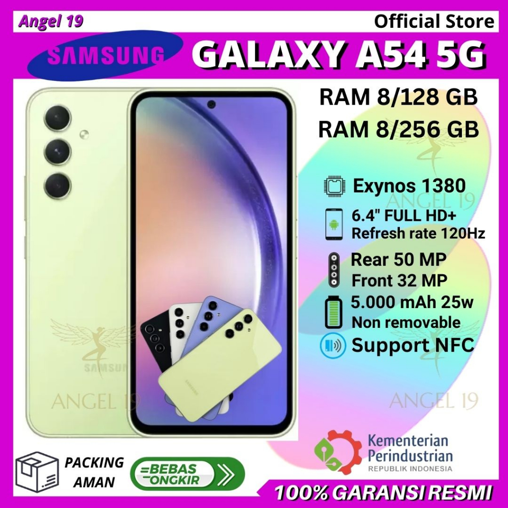SAMSUNG GALAXY A54 5G 8/256 GB - 8/128 GB GARANSI RESMI