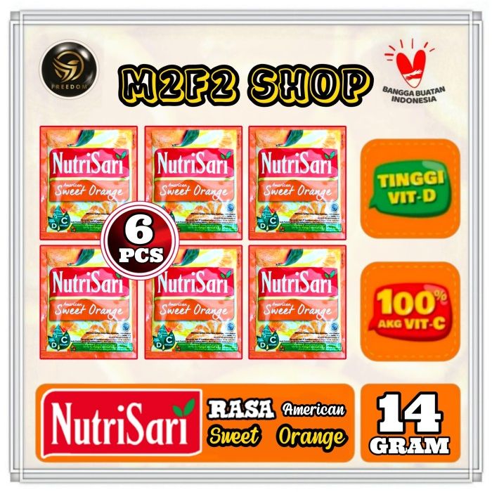 

NutriSari Minuman Serbuk Sweet Orange | Jeruk Sachet - 14 gr (Kemasan 6 Pcs)