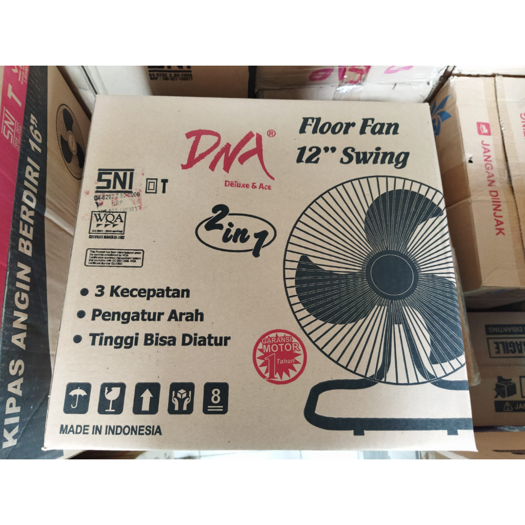 Kipas Angin Tornado Besi 2in1/ Miyoshi (Floor &amp; Wall Fan)