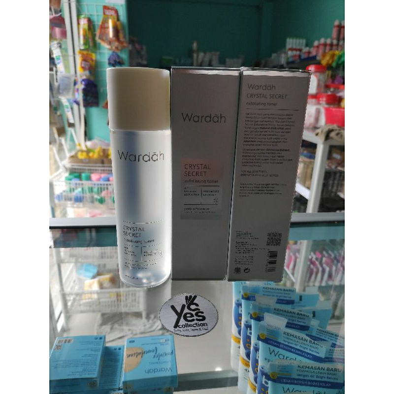 Wardah Crystal Secret Exfoliating Toner 125ml Natural AHA + PHA Edelweiss Extract eksfoliasi sel kulit mati Untuk Semua Jenis Type Kulit