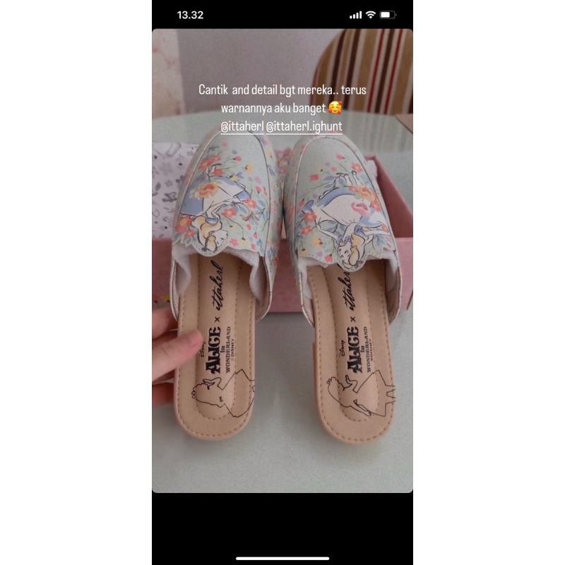 Sepatu / sendal ittaherl alice in wonderland New size 39