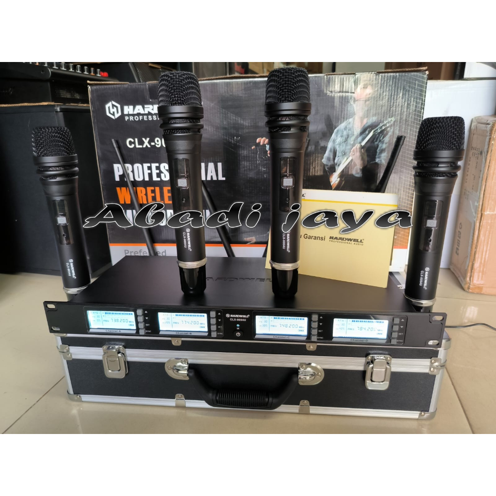 Mic Wireless Hardwell CLX 9004 U 4 Original CLX9004 u 4mic clx 9004 champange