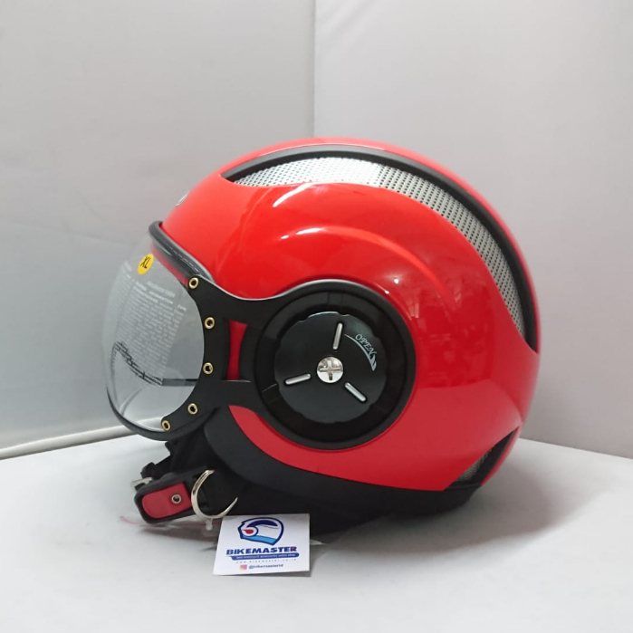 Helm Zeus Retro Halfface Import ZS-218 Red