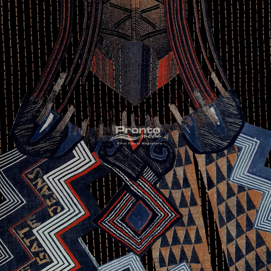 Tulle Stretch Motif Tribal Abstrak Etnik Soft Color