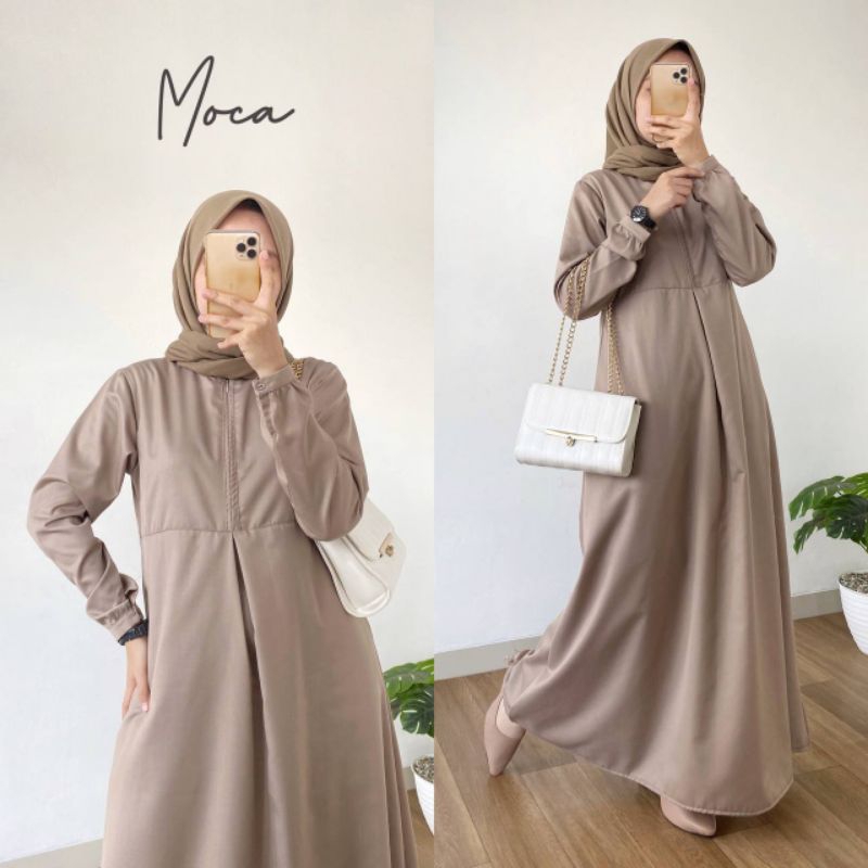 GAMIS POLOS BAHAN TOYOBO - YUBI DRESS by FEFA STYLE