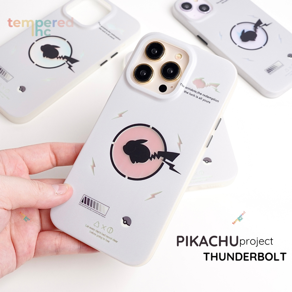 NEW !! PIKACHU PROJECT Thunderbolt Case Iphone ( Iphone 11 - 14 pro maxx )