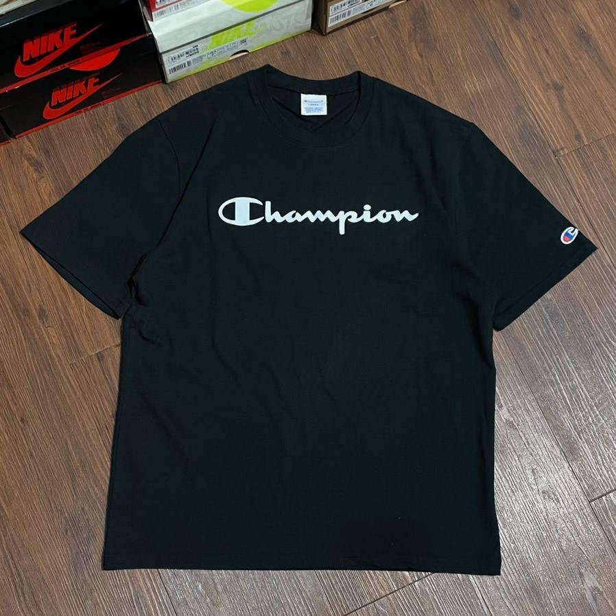 Champion Japan Domestic Market Big Script Logo Tee - Black