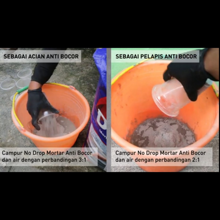 No Drop Mortar 1kg Semen Acian Waterproofing Pelapis Anti Bocor ECERAN TIMBANGAN TOKO