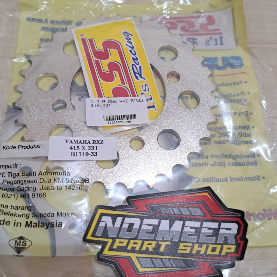 Gear Belakang SSS 415 33 35 36 37 38 RX King Gir SSS Original RXS RXZ F1ZR FORCE 1