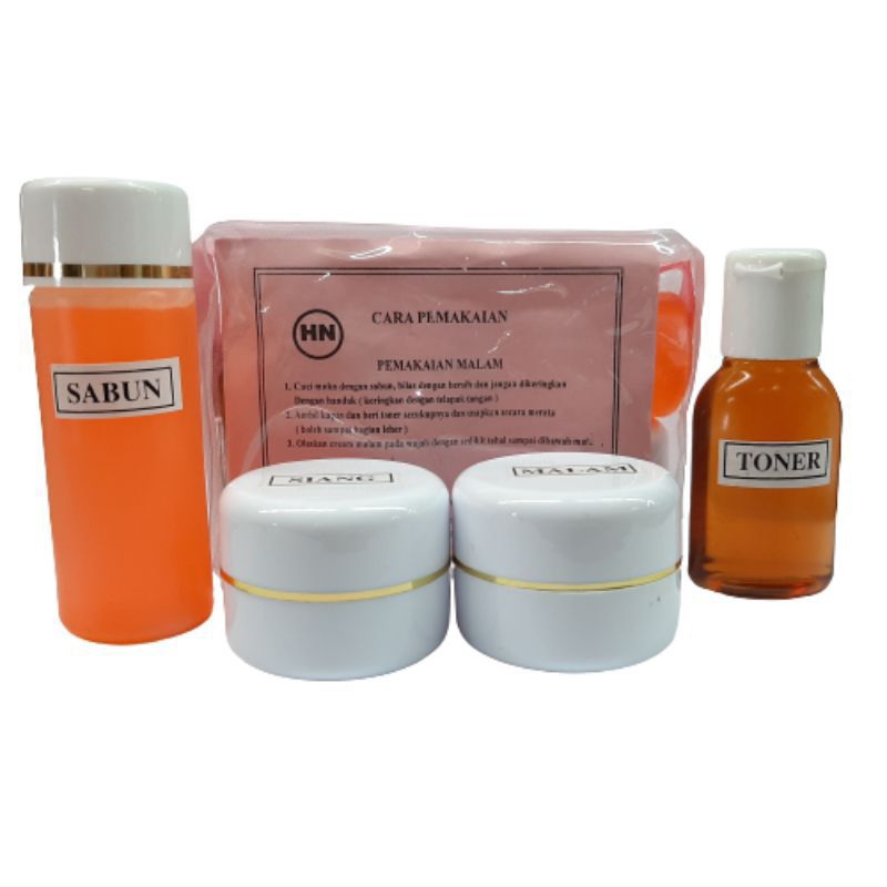 Paket HN dompet 4in1 sabun toner cream siang malam