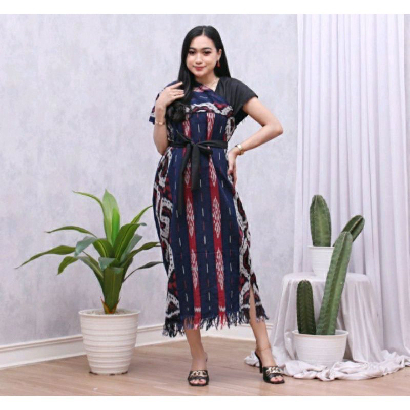 DRESS AURORA - DRESS PALAZZO TENUN IKAT - DRESS ETNIK - DRESS KONDANGAN - DRESS TENUN JEPARA