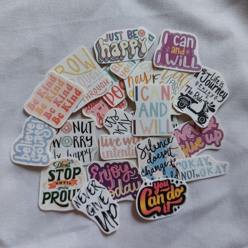 

[90 pcs] mini quotes sticker