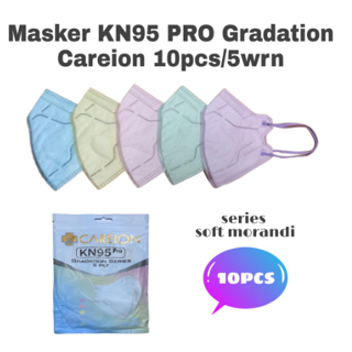 𝘈𝘉𝘎✰ C͏A͏R͏E͏I͏O͏N͏™ Masker KF94 Earloop Hitam Putih / Masker KF 94 Care ion 4PLY isi 10PCS / Masker Model Korea isi 10 pcs 1008