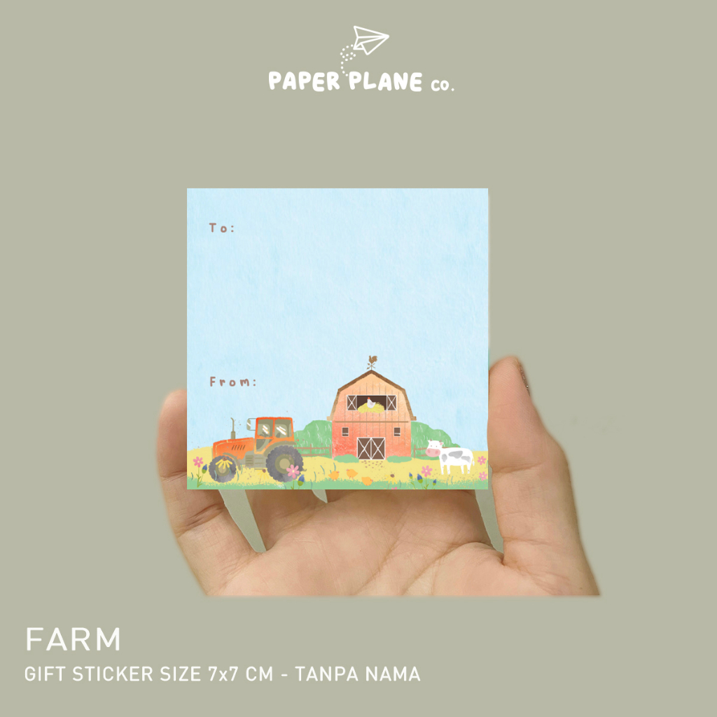

Sticker Ucapan Tema "Farm" 40 pcs Sticker Message
