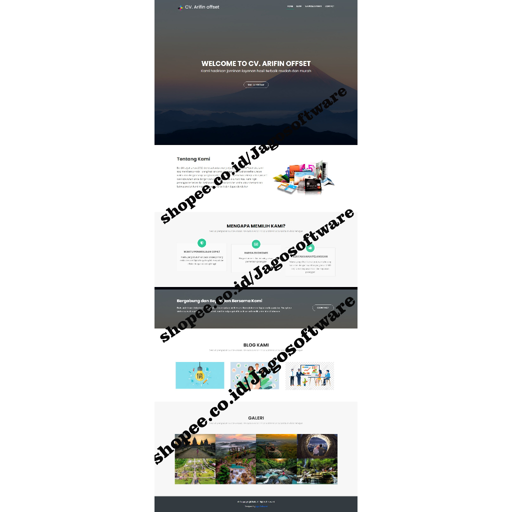 Source Code Web Site Company Profile Laravel 8 Landing Page Dinamis dan Static