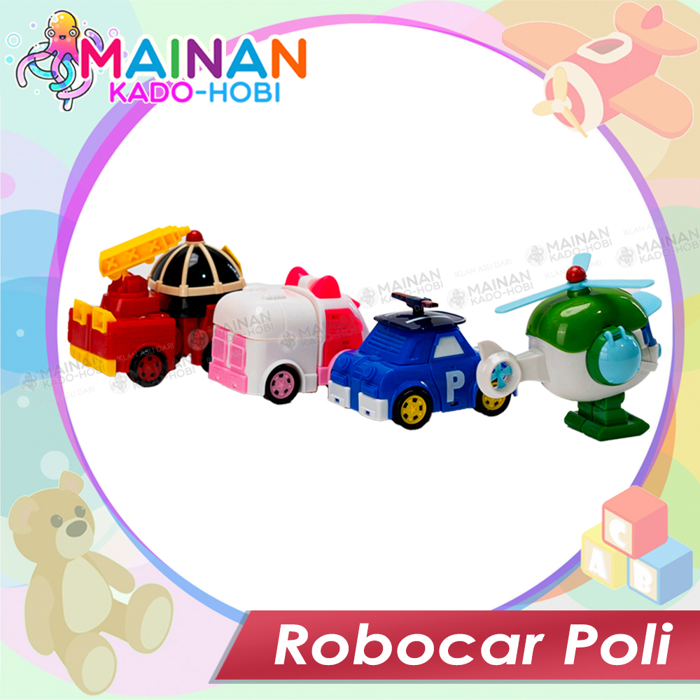 HADIAH ULANG TAHUN MAINAN EDUKASI ANAK ACTION FIGURE ROBOT TRANSFORM ROBOCAR POLI