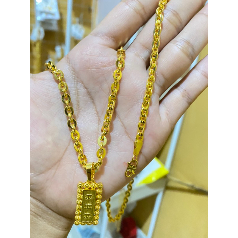 Kalung Medan Kaca Jumbo 3 Suku cenuelll warna 24k / 60cm &amp; 75 cm