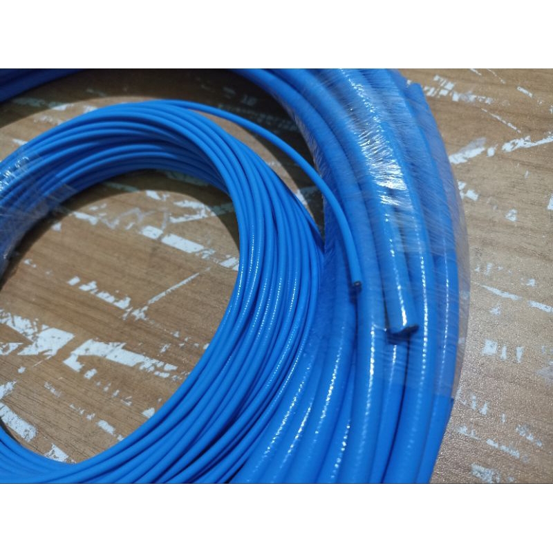 Kabel Teflon Semirigid 7mm RG401 RG-401 blue jacket 1cm