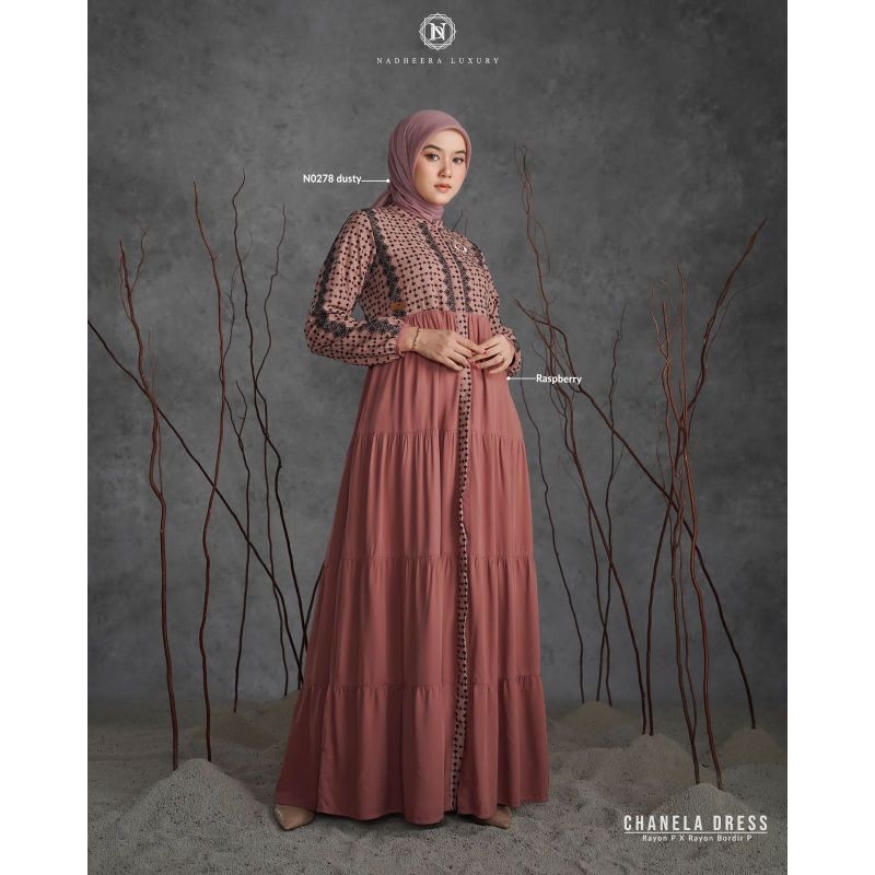 TERLARIS COD/ CHANELA DRESS NEW/CHANELLA NEW COLOR/DRESS NADHEERA/NADHEERA LUXURY/NEW COLLECTION/ GA