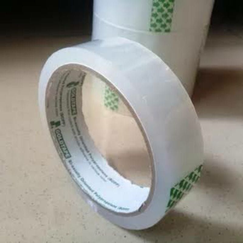 

[ PCS ] ISOLASI 24MM GOLDTAPE SHRINK / STATIONERY TAPE / CELLOTAPE