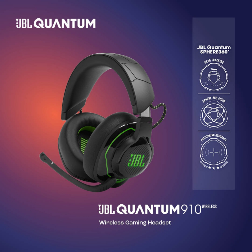 JBL Quantum 910 Wireless Over ear Gaming Headset with Active Noise Cancelling