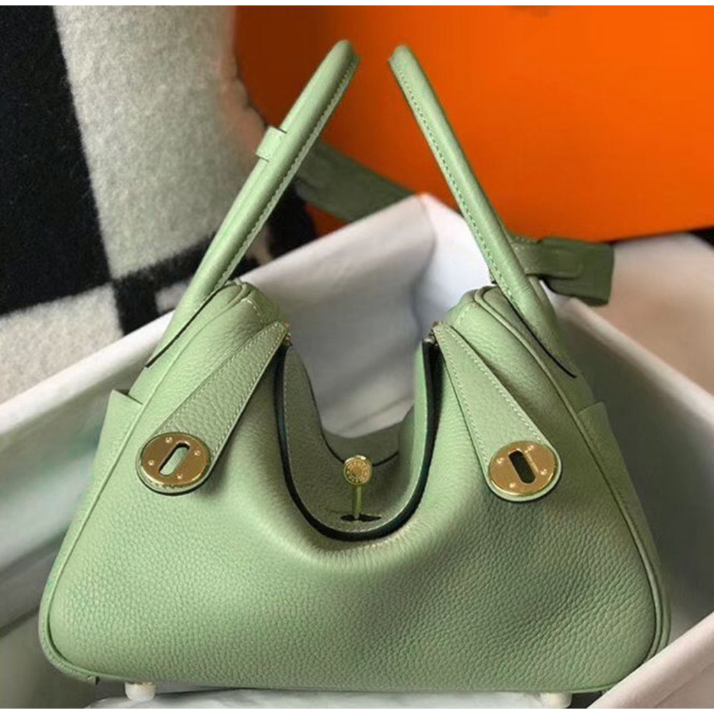 Free Box Tas Kremes Lindy 26 Hijau Muda Premium | Tas Selempang & Bahu Wanita Import