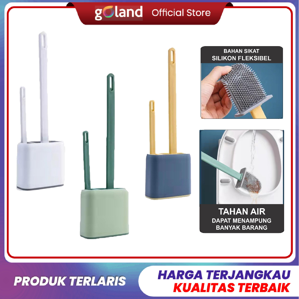 Goland Sikat WC Toilet Silikon Toilet Brush Sikat Pembersih Kamar Mandi Sikat Toilet